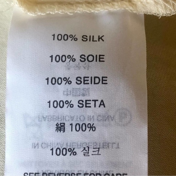 J. Crew ivory silk long blouse sz 10 - Picture 4 of 5